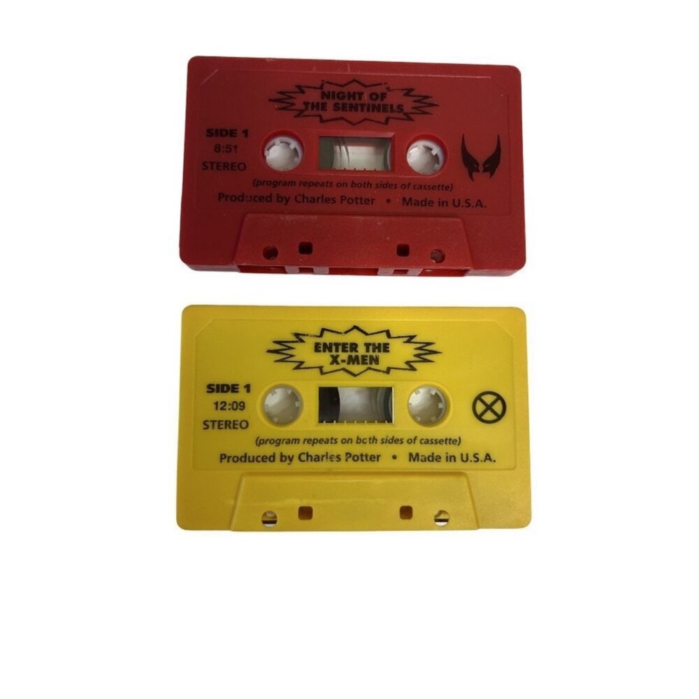 Marvel 1994 X-Men Set of 2 Cassette Audio Tapes